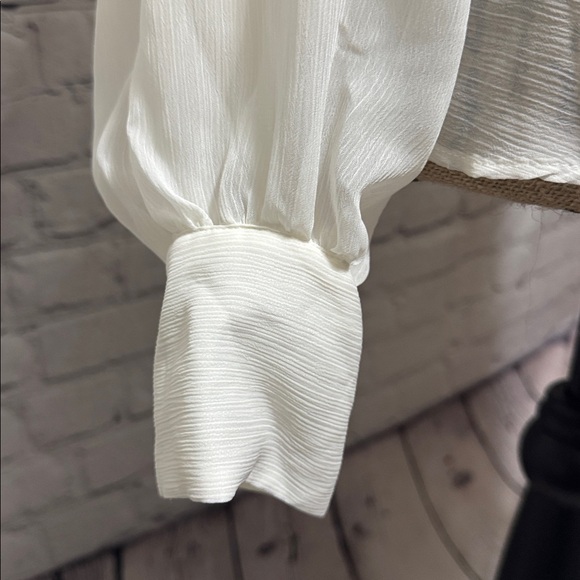 NWOT Nine West Cream Button-Down Blouse - Picture 5 of 12